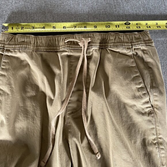 Hollister Skinny Jogger Pants Men's Khaki Beige Small Mid Rise Drawstring Casual - Picture 11 of 16
